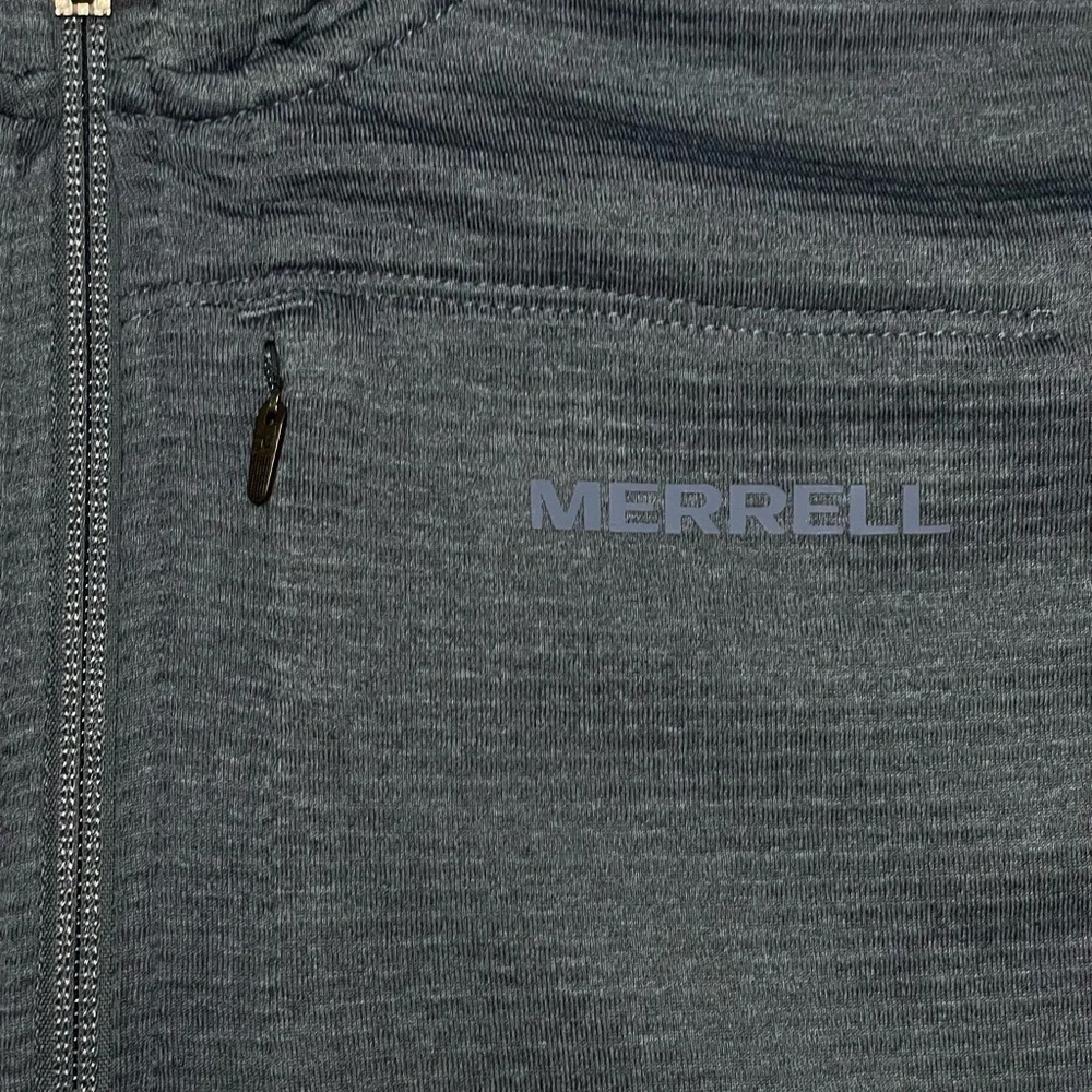 MERRELL Men's Blue Quarter-Zip Pullover Size: Medium